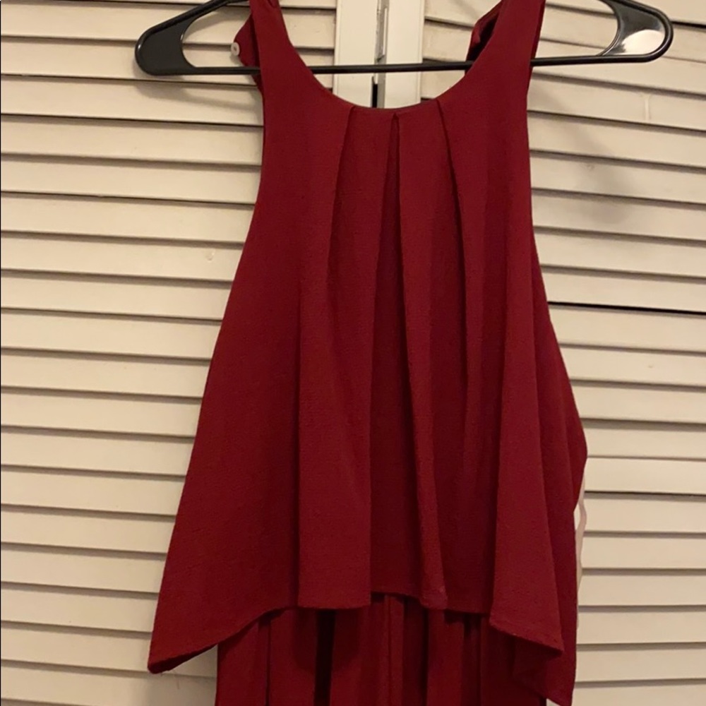 Burgundy jumpsuit